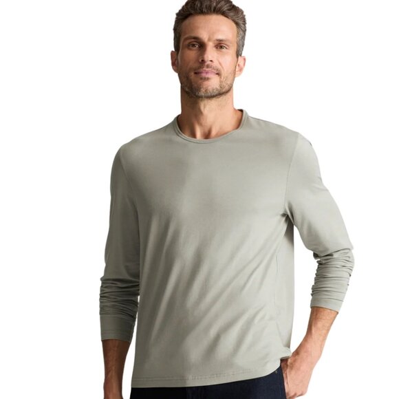 UNTUCKit EcoSoft Long Sleeve Tee Shirt- Light Green - Picture 1 of 4